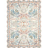 Ivory, Coral, Sage, Sky Blue, Rosewood / 2' x 2'11"