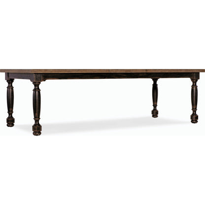 Americana Leg Dining Table by Hooker Furniture. Made from oak veneers with solid-wood edge top in a modern style.