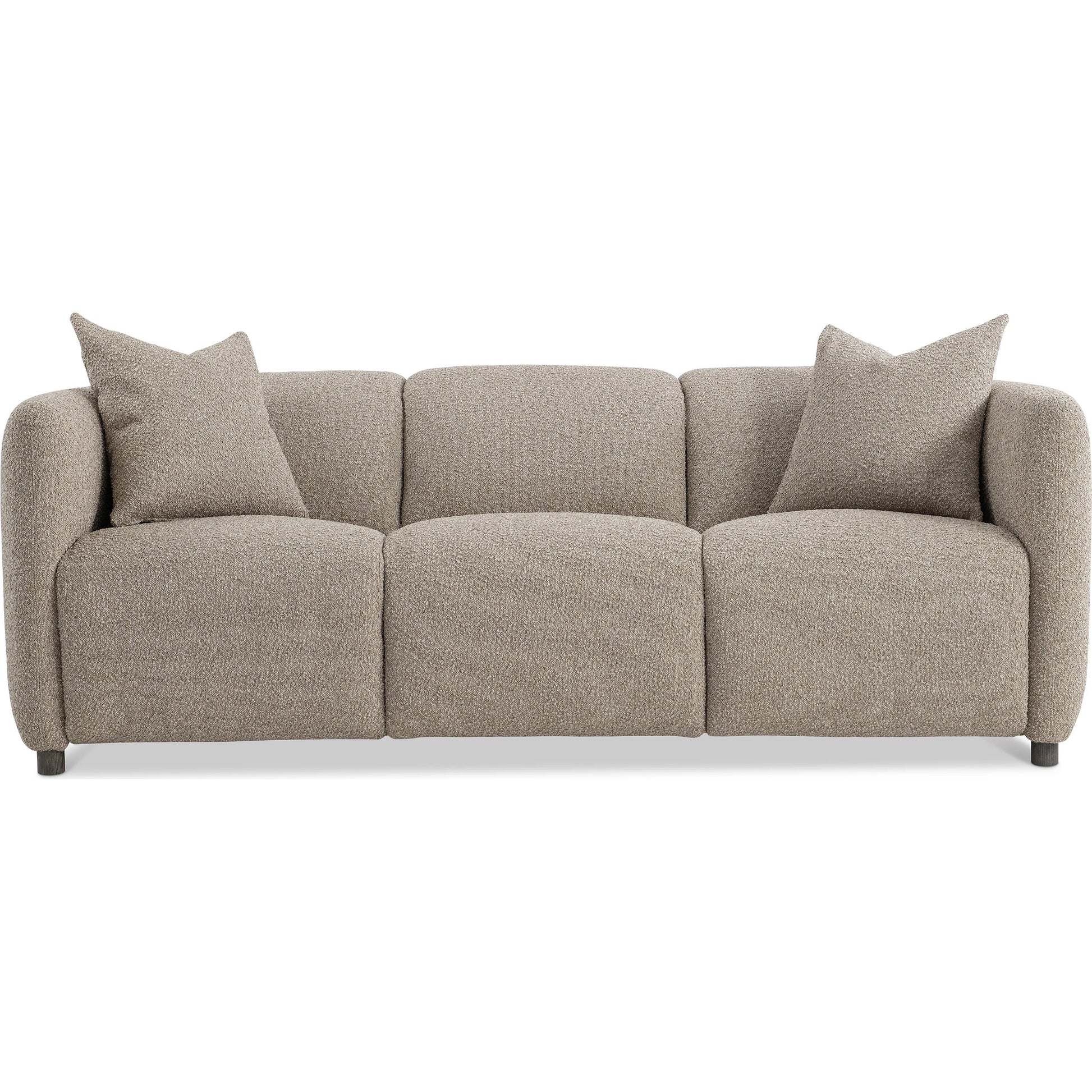 Luc Fabric Power Motion Sofa by Bernhardt in brown. Made from fabric in a transitional style.