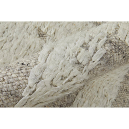 Ashby Transitional Geometric Rug - 8909F by Feizy in gray, ivory. Made from wool in a unique style.