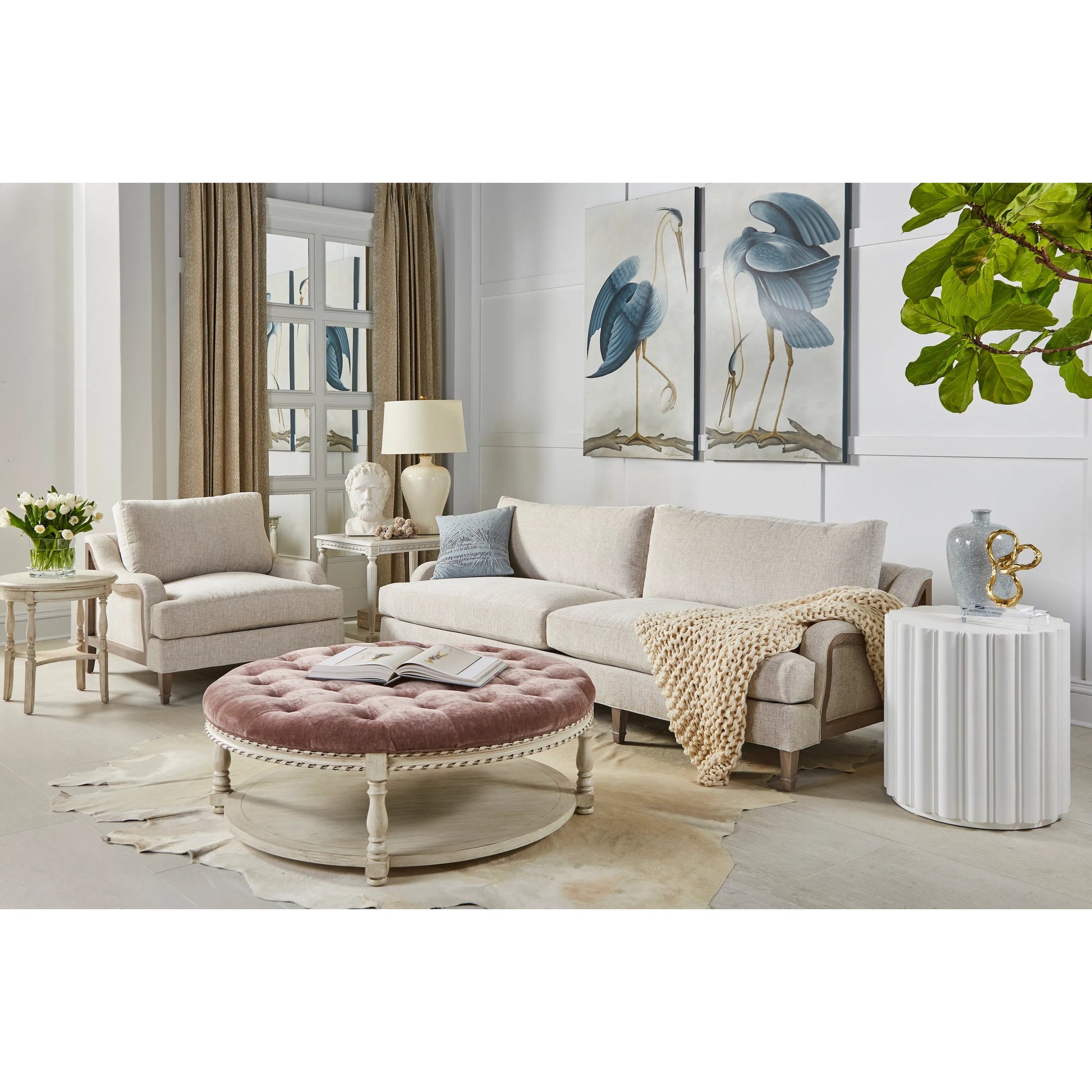 Tresco Sofa by A.R.T. Furniture in tan, dove and smoked. Made from polyester in a transitional style.