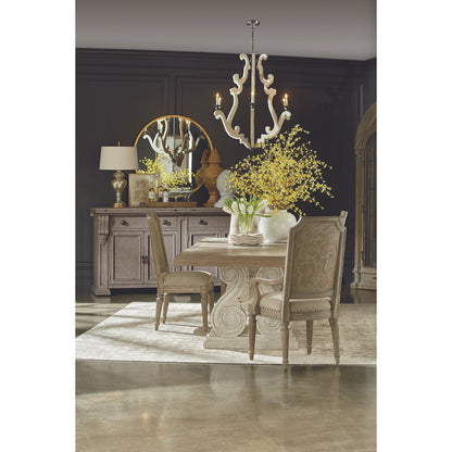 Arch Salvage Mills Side Chair (Set of 2) by A.R.T. Furniture. Made from parrawood solids, cathedral elm veneers, foam, fabric, metal in a traditional style.