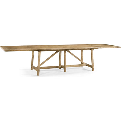 Timeless Sidereal French Laundry Table 96" by Jonathan Charles. Made from oak in a modern style.