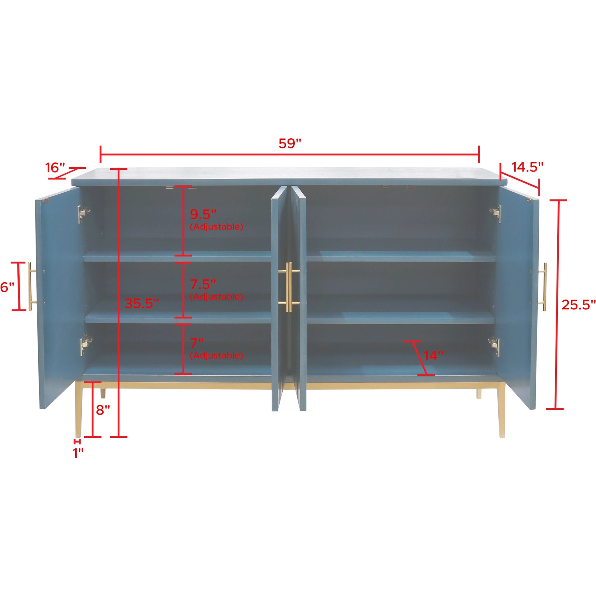 Edgar Sideboard by Pasargad Home in teal and teal. Made from unique in a transitional style.