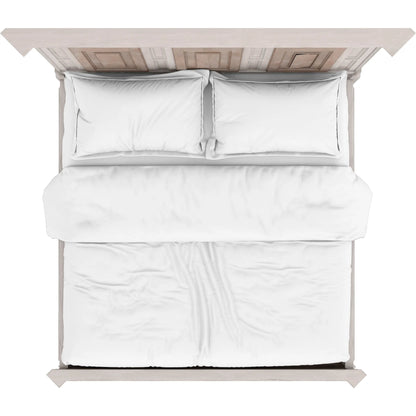 Alcove Panel Bed by A.R.T. Furniture in belgian ivory, washed maple. Made from acacia solids, maple veneers in a traditional style.