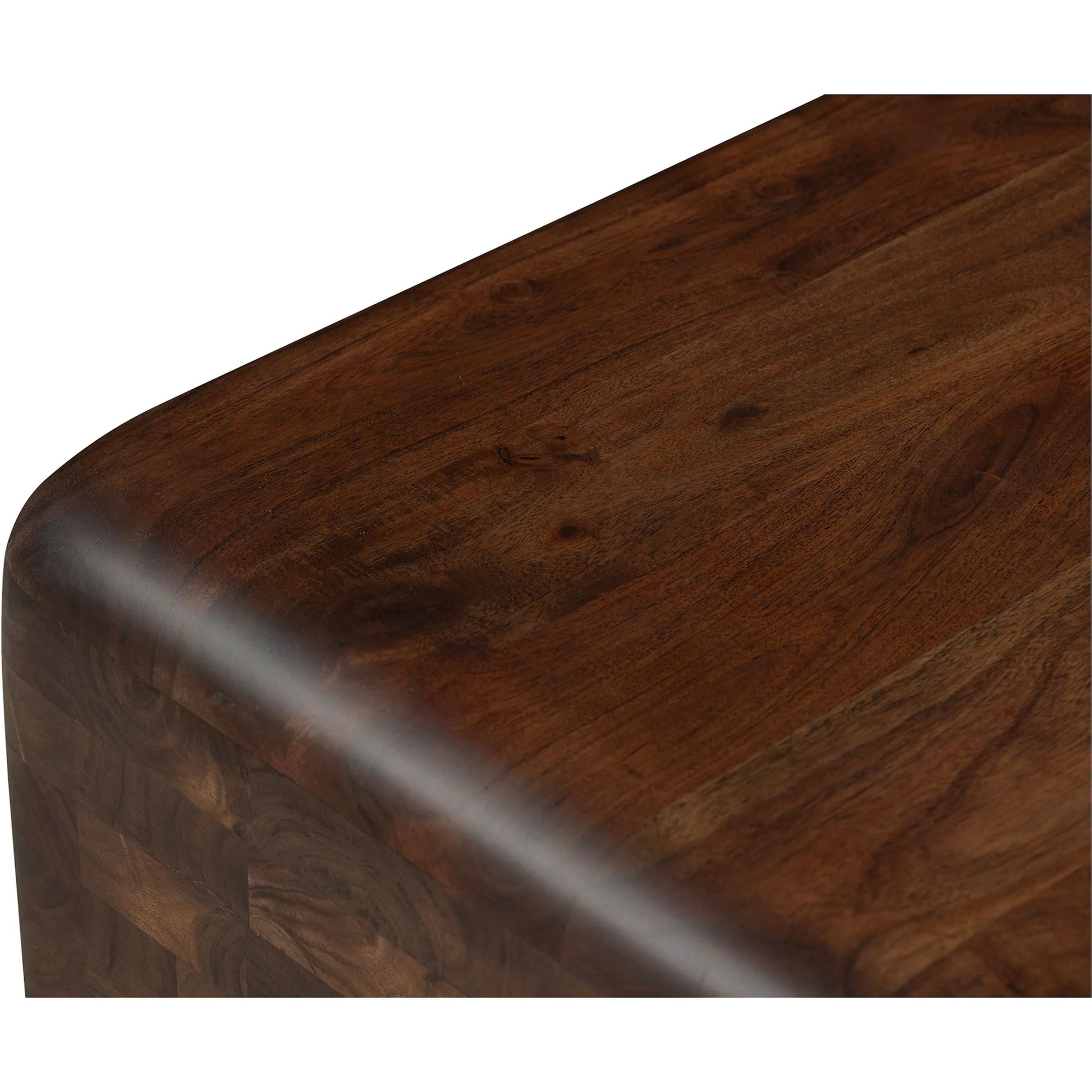 Eton Side Table by Moe's Home Collection in dark brown. Made from acacia wood in a traditional style.