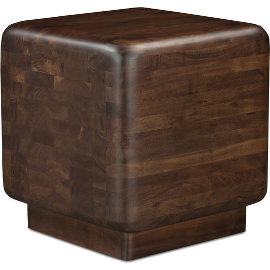 Eton Side Table by Moe's Home Collection in dark brown. Made from acacia wood in a unique style.