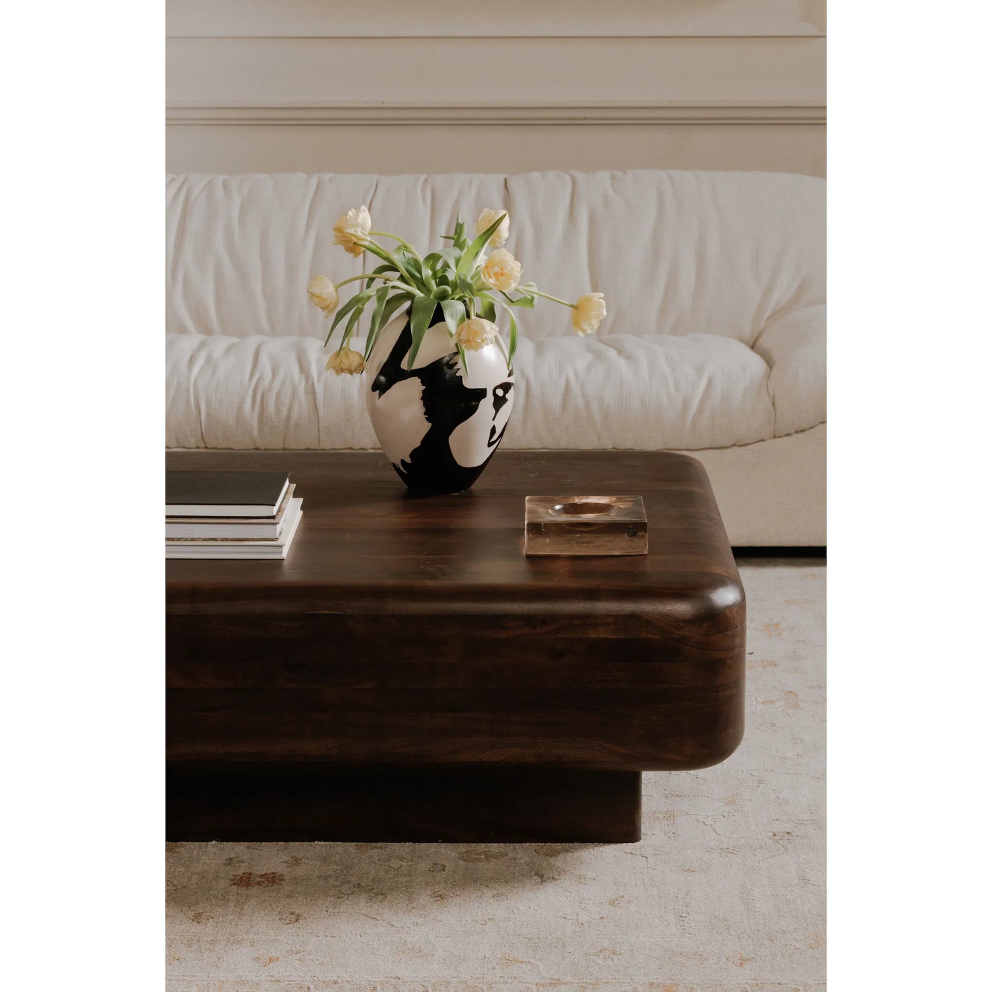 Eton Table by Moe's Home Collection in dark brown. Made from acacia wood in a traditional style.