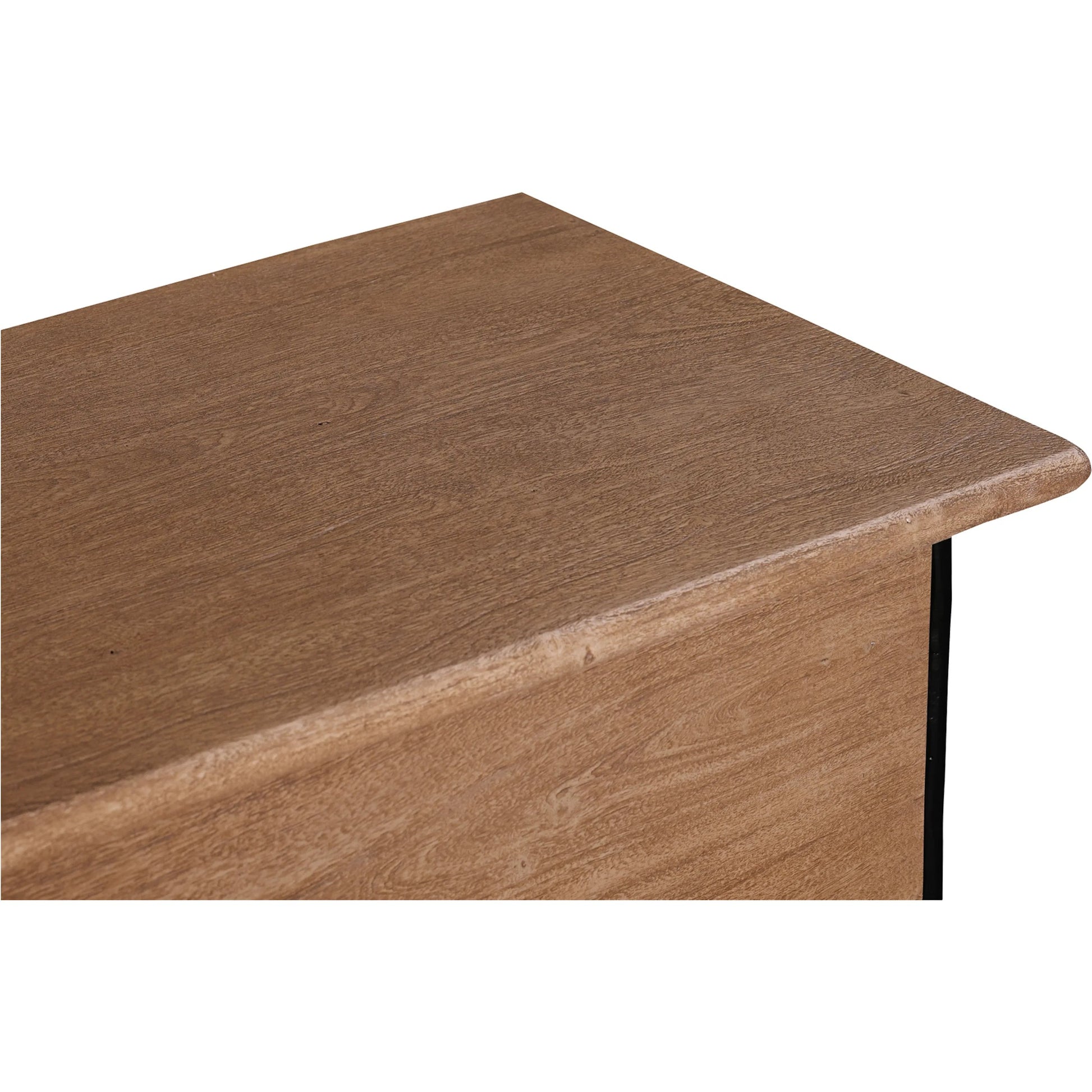 Rene 6 Drawer Dresser by Moe's Home Collection in vintage brown. Made from acacia wood, hammered iron frame in a transitional style.