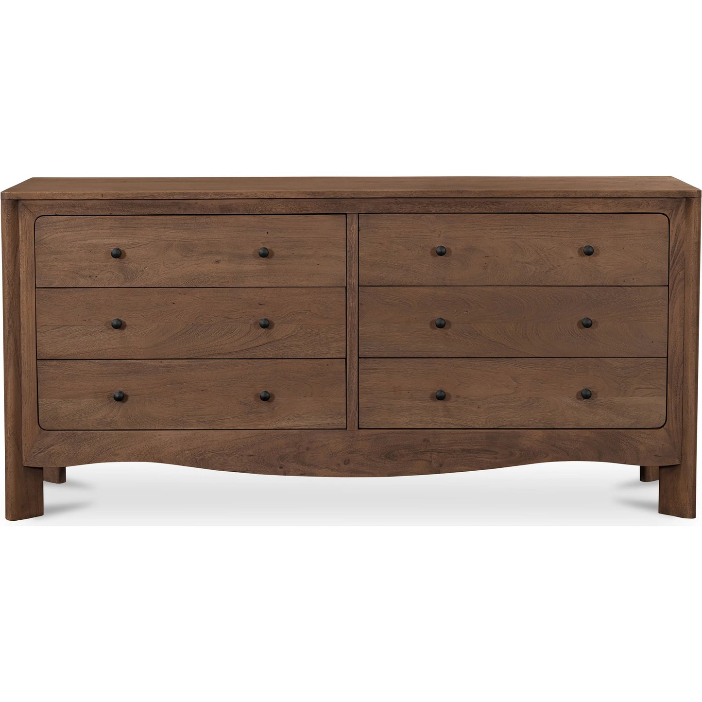 002 SI-2527883 | Additional Silo | Mabel 6 Drawer Dresser by Moe's Home Collection in dark brown. Made from entire structure, drawer front, solid acacia wood, drawer acacia veneer over mdf in a unique style.