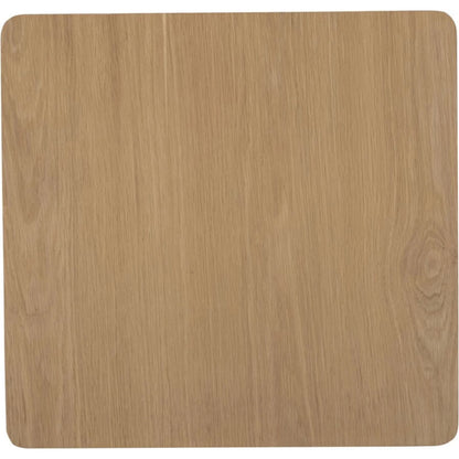 Morey Side Table by Moe's Home Collection in natural. Made from solid oak, thick oak veneer over mdf top in a unique style.