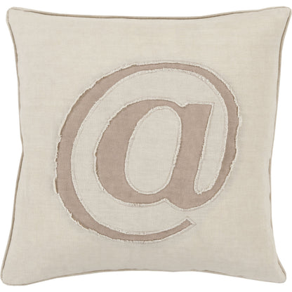 Linen Text Pillow - 6261 by Surya. Made from unique in a modern style.