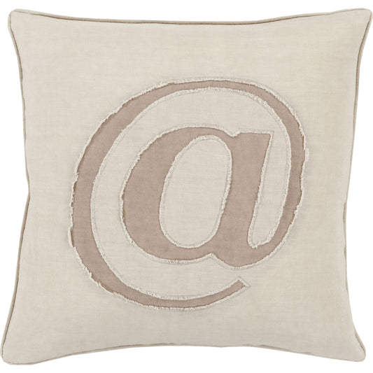 Linen Text Pillow - 6261 by Surya. Made from unique in a modern style.