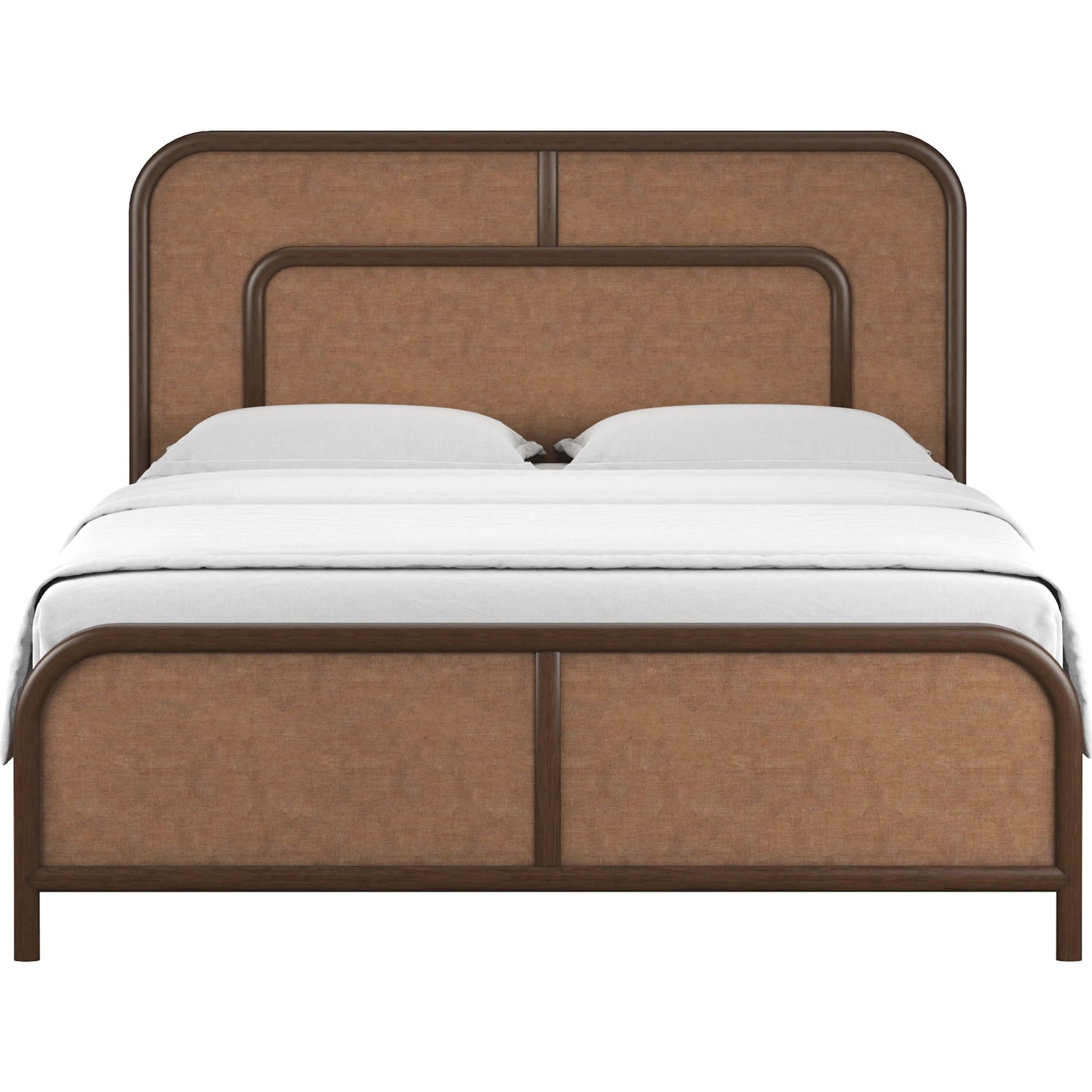 003 SI-2514224,SI-2514225 | Additional Silo | Verge Woven Bed by A.R.T. Furniture in handcrated walnut. Made from poplar solids, flat cut walnut veneers in a traditional style.