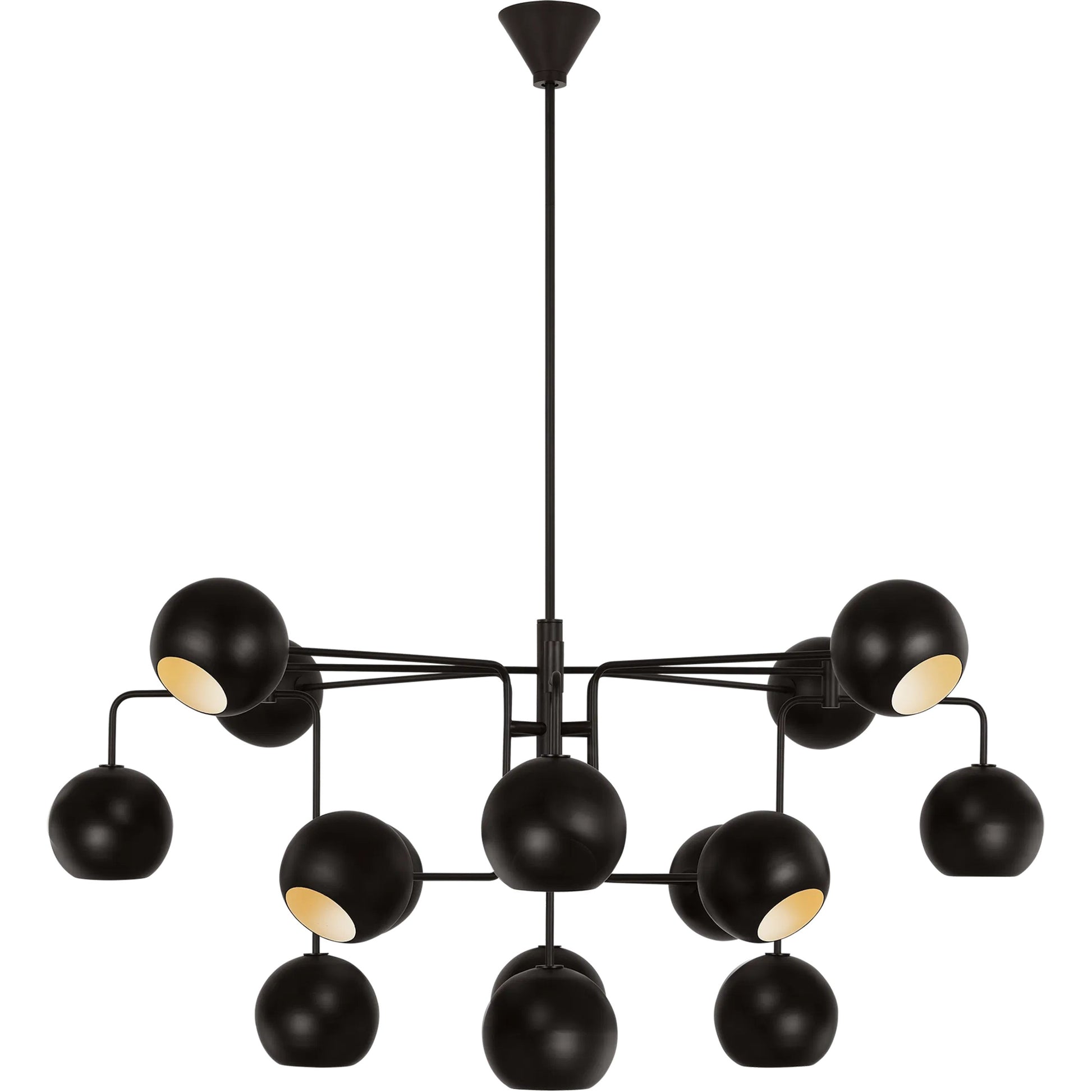 Chaumont Large Chandelier by Visual Comfort & Co. in aged iron. Made from unique in a modern style.