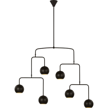 Chaumont Extra Large Chandelier by Visual Comfort & Co. in aged iron. Made from unique in a modern style.