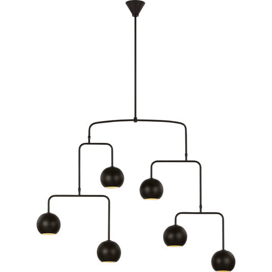 Chaumont Extra Large Chandelier by Visual Comfort & Co. in aged iron. Made from unique in a modern style.
