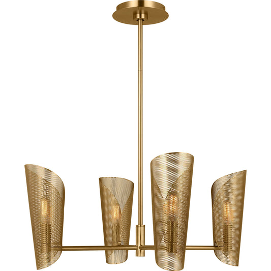 Plivot Medium Chandelier by Visual Comfort & Co. in burnished brass. Made from unique in a unique style.
