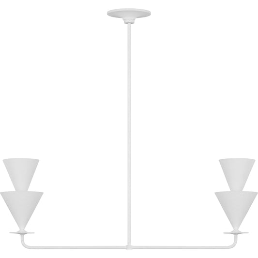 001 SI-2235320 | Primary Silo | Cornet Medium Linear Chandelier by Visual Comfort & Co. in cast plaster. Made from unique in a unique style.