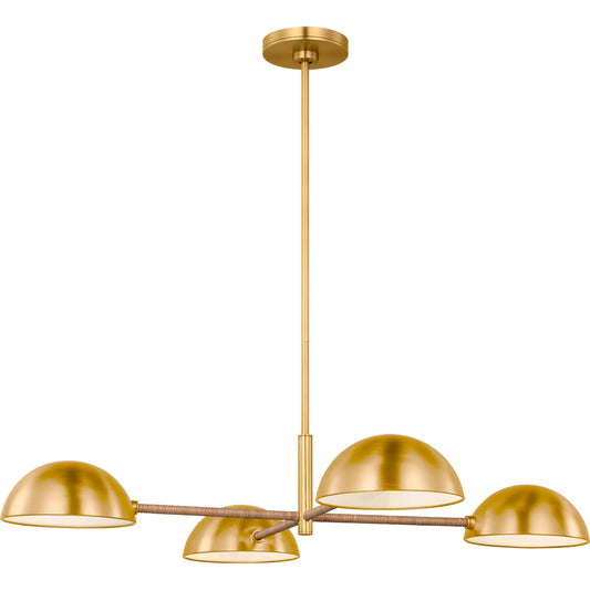 Balleroy Large Chandelier by Visual Comfort & Co. in burnished brass. Made from steel in a unique style.