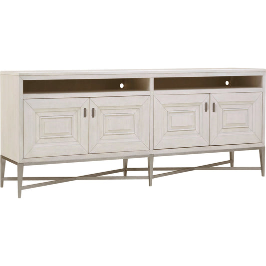 Ashby Place 4-Door Server with Open Shelves by Pulaski Furniture in natural and reflection gray. Made from unique in a unique style.