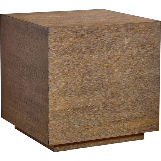 Weiss Side Table by Bernhardt in brown. Made from wood in a unique style.