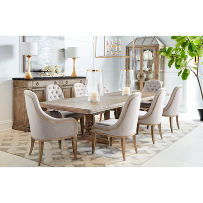 Architrave Trestle Dining Table by A.R.T. Furniture in almond. Made from pine solids and veneer, resin in a traditional style.