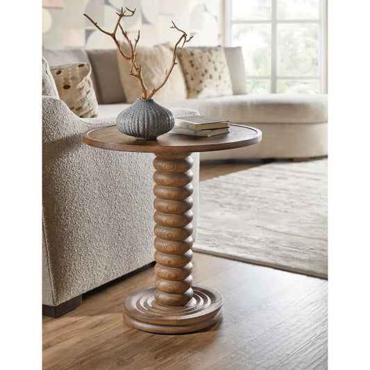 Commerce and Market Spindle Accent Table by Hooker Furniture in medium wood and natural. Made from unique in a unique style.