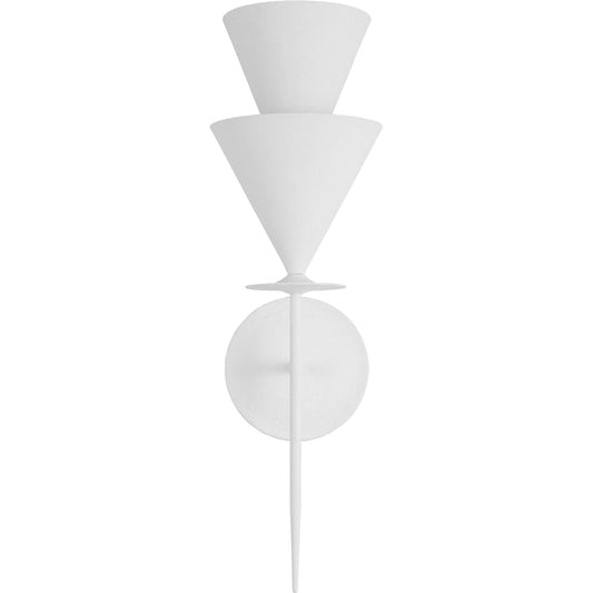 Cornet Large Sconce by Visual Comfort & Co. in cast plaster. Made from unique in a unique style.