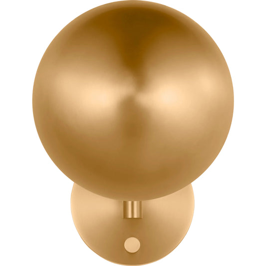 Balleroy Medium Sconce by Visual Comfort & Co. in burnished brass. Made from steel in a unique style.