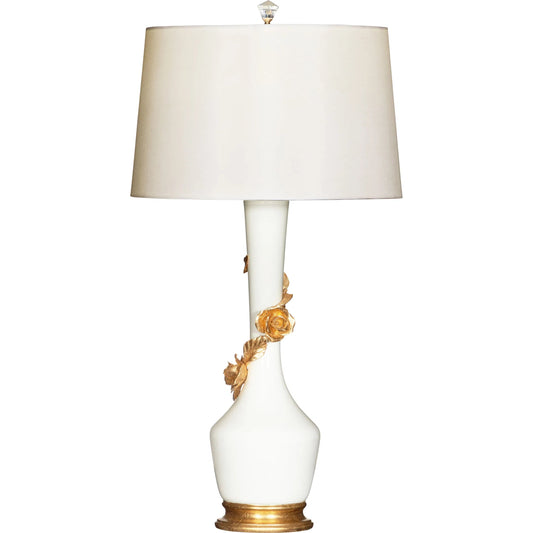 Avril Rose Blanc Lamp by Bradburn Home. Made from ceramic in a unique style.