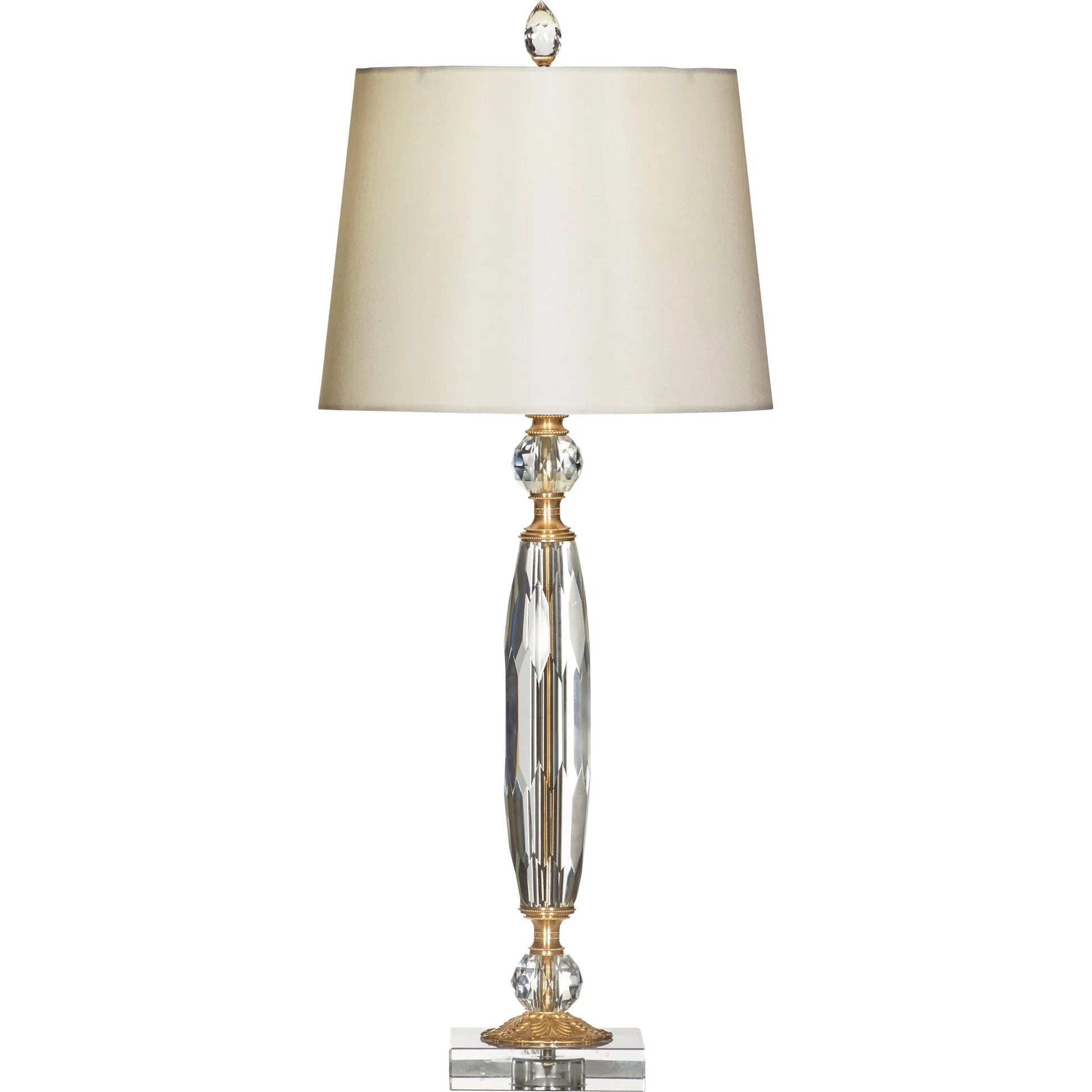 Madalene Lamp by Bradburn Home. Made from crystal, brass in a unique style.