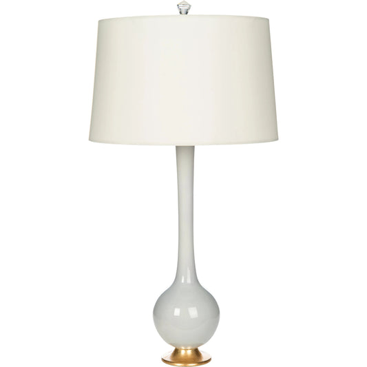 Lily Lei Lamp by Bradburn Home in gray. Made from ceramic in a unique style.