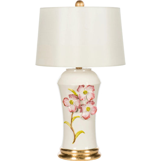 Pink Dogwood Lamp by Bradburn Home in pink. Made from ceramic in a unique style.