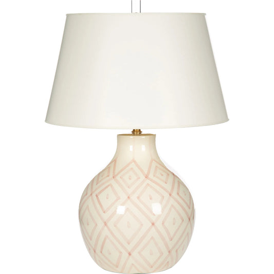Pink Prisim Lamp by Bradburn Home. Made from ceramic in a unique style.