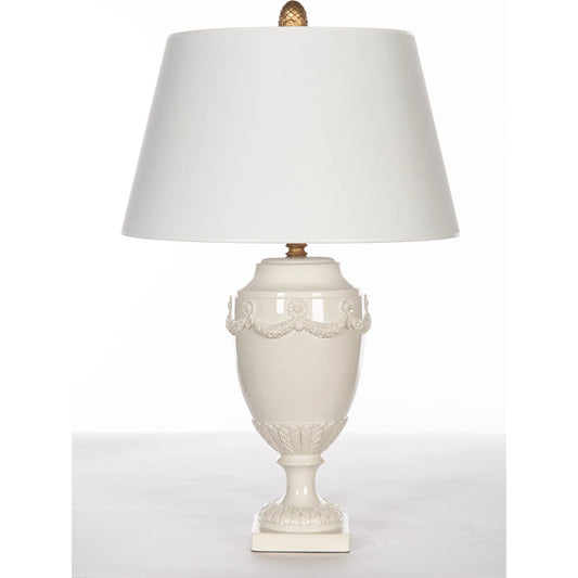 Lindsey Blanc Lamp by Bradburn Home. Made from ceramic in a unique style.