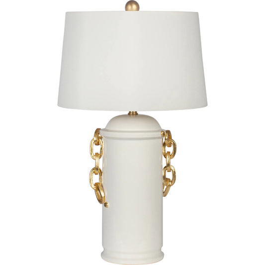 001 SI-2334097 | Primary Silo | Blanc Channel Table Lamp by Bradburn Home in white. Made from ceramic in a unique style.