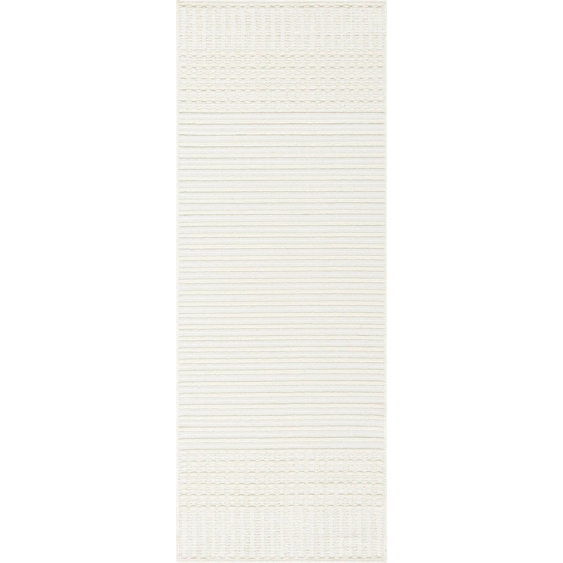 Lyna Rug by Livabliss in white, off-white. Made from main: 70% polypropylene, main: 30% polyester in a modern style.