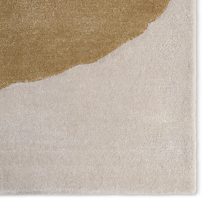 Layered Form​ LYD01 Rug by Jaipur Living in ivory, white, yellow, gold. Made from 65% viscose 35% wool in a unique style.