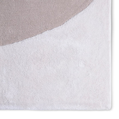 Layered Form​ LYD02 Rug by Jaipur Living in ivory, white, tan, beige. Made from 65% viscose 35% wool in a unique style.
