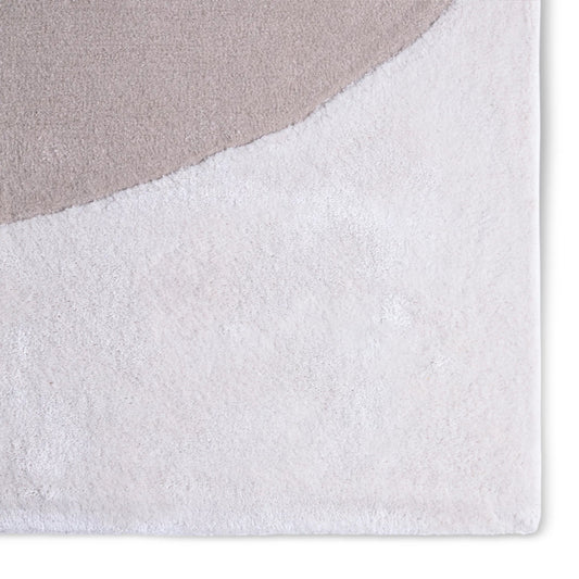 Layered Form​ LYD02 Rug by Jaipur Living in ivory, white, tan, beige. Made from 65% viscose 35% wool in a unique style.