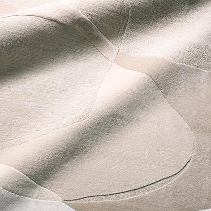 Layered Form​ LYD02 Rug by Jaipur Living in ivory, white, tan, beige. Made from 65% viscose 35% wool in a unique style.