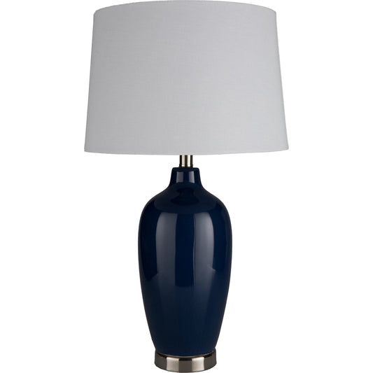 Lyle - 22318 by Surya in navy, white and navy, white. Made from linen, ceramic, metal in a modern style.