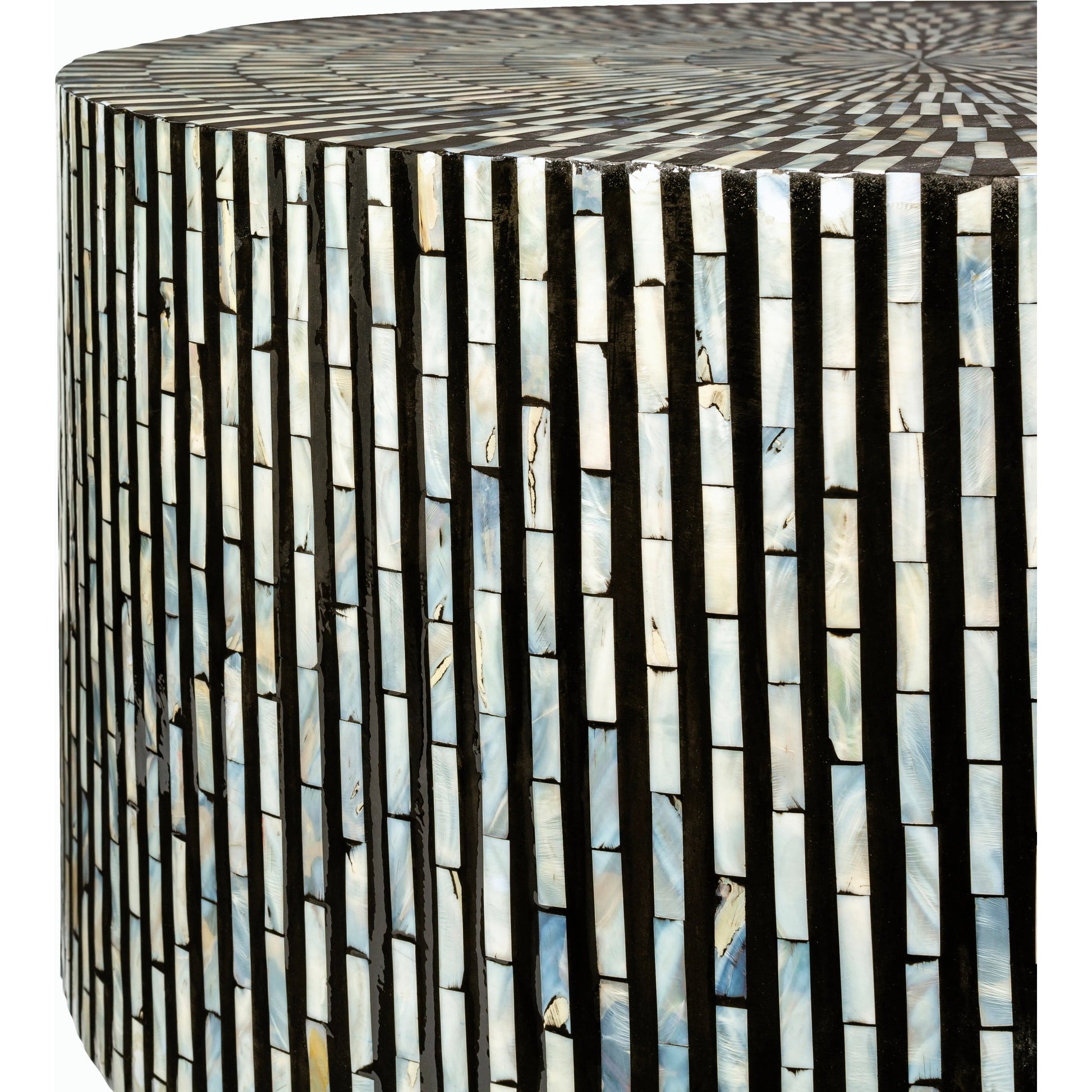 Lharysa - 31047 by Livabliss in top: black, cream, base: black and lacqueredlacquered. Made from top: manufactured wood, top: shell, base: manufactured wood, base: shell in a coastal style.