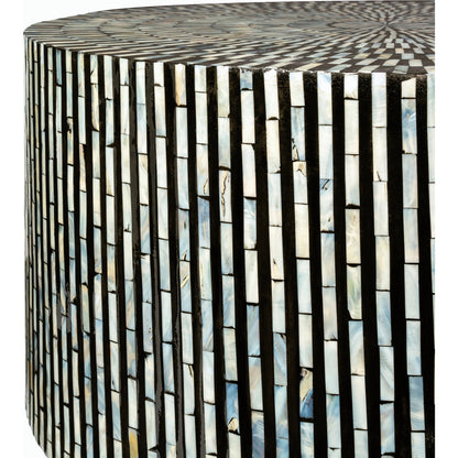 Lharysa - 31047 by Livabliss in top: black, cream, base: black and lacqueredlacquered. Made from top: manufactured wood, top: shell, base: manufactured wood, base: shell in a coastal style.