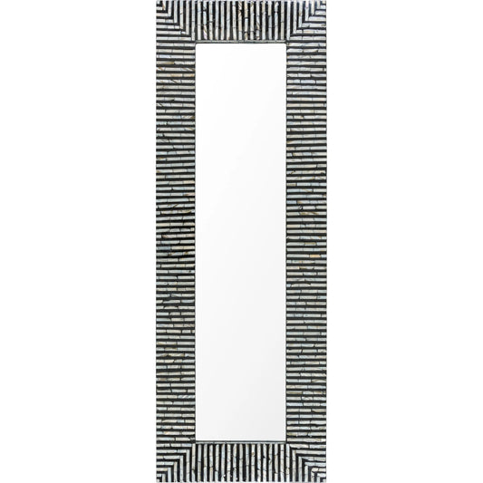 Lharysa - 32285 by Surya in black and inlaid. Made from frame: shell, frame (substrate): manufactured wood in a unique style.