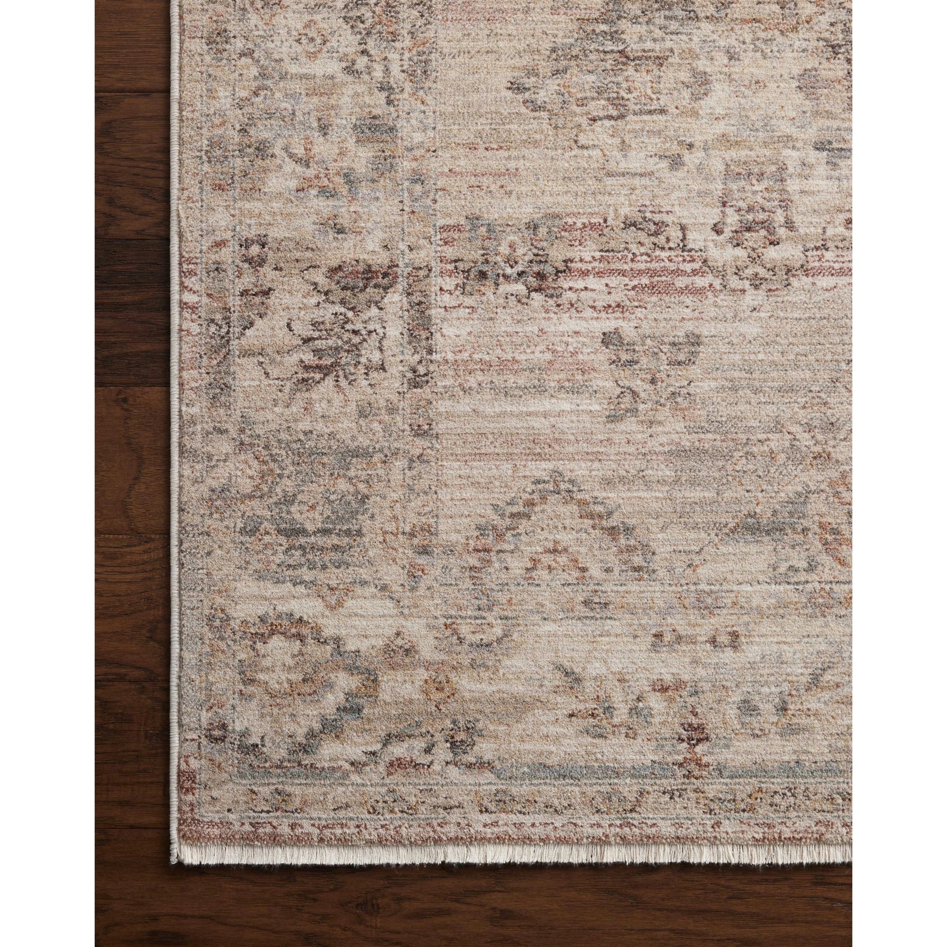 Lyra LYR-01 Rug by Loloi in blush, dove. Made from 100% polyester in a unique style.