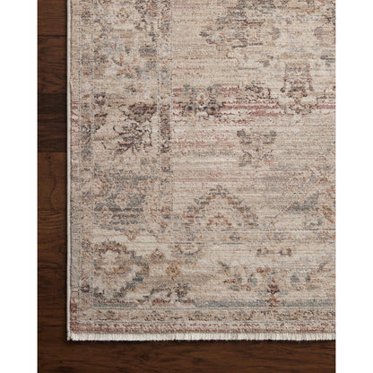 Lyra LYR-01 Rug by Loloi in blush, dove. Made from 100% polyester in a unique style.