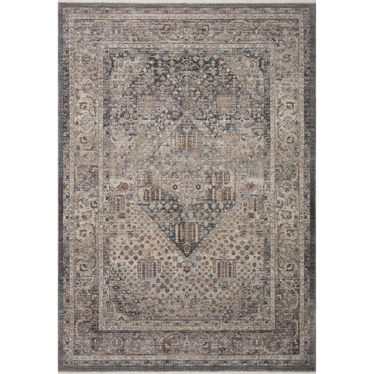 Lyra LYR-02 Rug by Loloi in denim, pebble. Made from 100% polyester in a unique style.