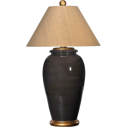 Montecito Lamp by Bradburn Home in chocolate. Made from ceramic in a eclectic & global style.